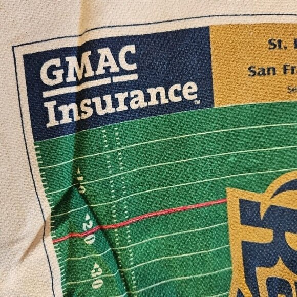 St Louis Rams Souvenir Rally Towel 2000 NFL Football Kickoff vs 49ers GMAC - Picture 4 of 7